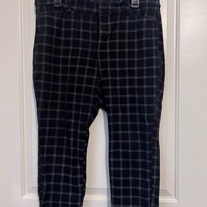 Old Navy Women's Navy Plaid Skinny Pants